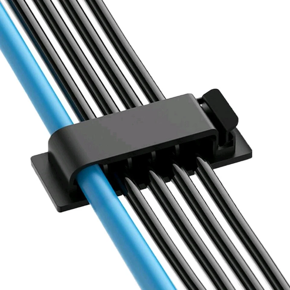 3x Cable Organizer Self Adhesive USB Cable Management Holder Clamp Wire Winder - Image 1 of 4