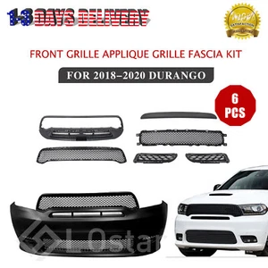 Front Grille Applique Grille Set Fascia 6pcs For 2018 2019 2020 Durango SRT - Picture 1 of 7