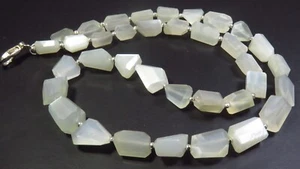 Natural Siloni Moonstone Faceted Tumble Nugget Gems Necklace 18"Strand LC-1584 - Picture 1 of 9