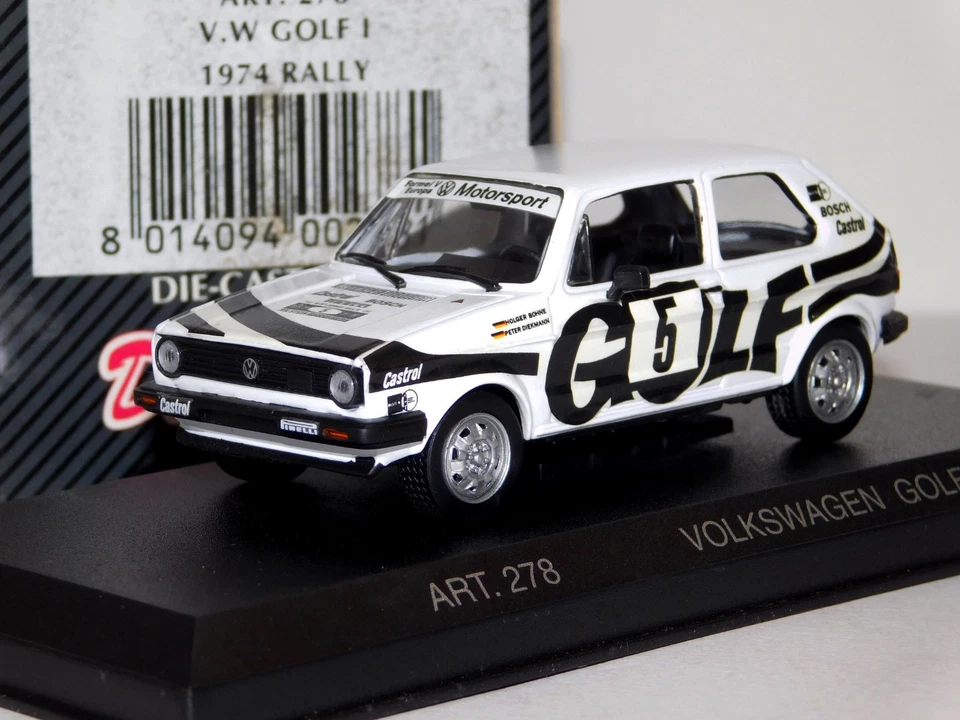 VOLKSWAGEN GOLF GTi #5 HOLGER JAENNER RALLY 1974 DETAIL CARS ART 278 1/43 - Image 1 of 1