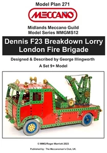 Meccano Model Plan - Dennis F23 Breakdown Lorry London Fire Brigade - Picture 1 of 1