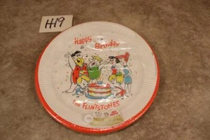 H19 VINTAGE 1966 ALLES GLÜCKLICHE GEBURTSTAG DIE FEUERSTEINE PARTYTELLER 8-9 IN 10ER-PACK - Bild 1 von 1