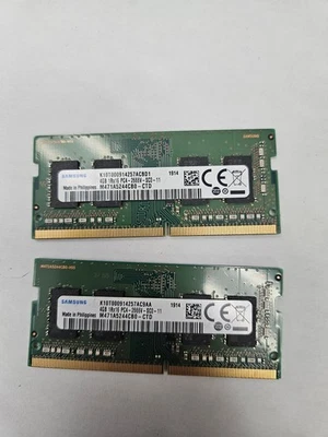 三星 8GB (2x4GB) PC4-2666V DDR4 SODIMM 匹配对笔记本电脑 RAM — 第 1/3 张图片