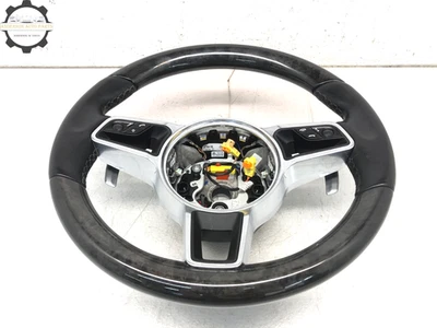 Volante térmico Porsche Cayenne GTS 2015-2018 con madera de abedul antracita OEM Foto 1 de 4