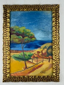 Pintura al óleo sobre lienzo de André Derain (hecha a mano) firmada y estampada - Imagen 1 de 8