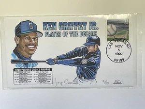 Griffey Jr S/A Sportscovers Cachet 12/50 Envelope W/COA. Very Rare! - Picture 1 of 2