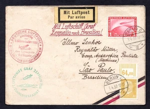 GERMANY BRAZIL 1932 GRAF ZEPPELIN FLIGHT BERLIN TO SÃO PAULO FRANKED SCOTT #C35 - Picture 1 of 2