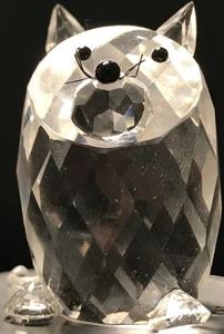 LAST ONE Asfour Faceted FAT CAT SITTING Figurine Handmade Egypt Feline FREE SHIP - Picture 1 of 1