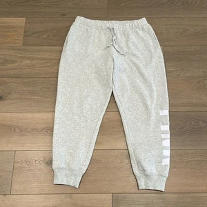 PINK melierte graue Spellout Cotton Fleece High Rise Jogger Jogginghose Gr. L - Bild 1 von 13