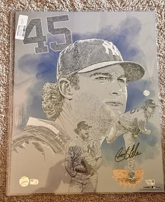 Foto impresa artística firmada por Gerrit Cole New York Yankees 16x20 - Certificado de fanáticos Foto 1 de 4