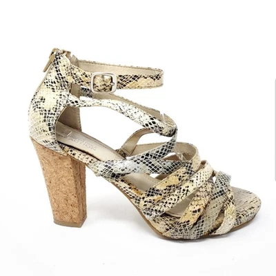 Sandalias Kenneth Cole Reaction Strong Daze piel de serpiente talla 9 Foto 1 de 4