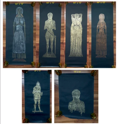 Lote de 6 frotes de latón en la Abadía de Westminster - Thomas & Katherine Quartermain... Foto 1 de 4