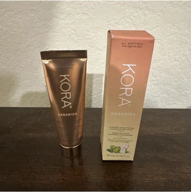 KORA Organics 2-in-1 Turmeric Brightening & Exfoliating Mask 0.34oz NIB - Image 1 of 4