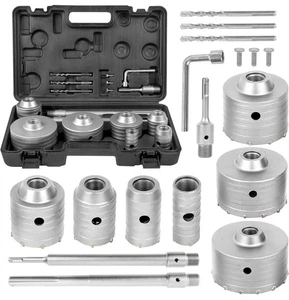 17PCS Concrete Hole Saw Kit with SDS Plus & Max Shank, Kit Size 30 40 50 65 8... - Picture 1 of 7