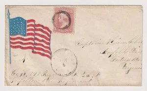 E5288: 1860er Jahre gebrauchter Bürgerkrieg Patriotischer Brief an NYS Soldat - Bild 1 von 1