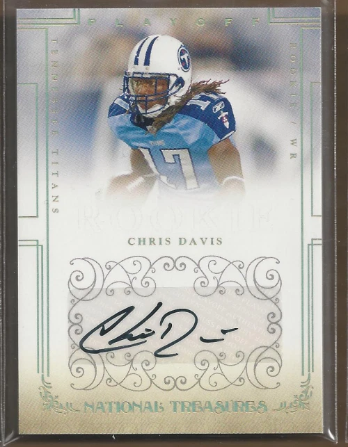 2007 Playoff National Treasures Signature Gold #156 Chris Davis Auto /49 FB - Image 1 of 2