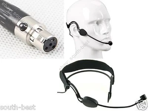 Black earhook Headset Microphone For Shure Wireless Mic Mike System - Picture 1 of 8