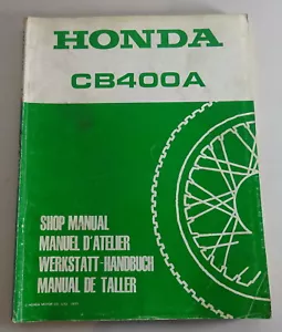 Manual De Taller Suplemento Honda CB 400A Año 1977 - Imagen 1 de 1