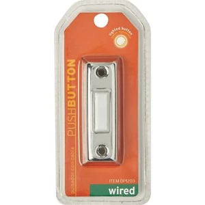 Pulsante campanello illuminato IQ America cablato argento design rettangolare DP-1203 - Foto 1 di 1