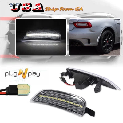 Белый светодиодный задний габаритный фонарь с прозрачными линзами для Fiat 124 Spider Abarth 2017–2020 годов выпуска - Изображение 1 из 4