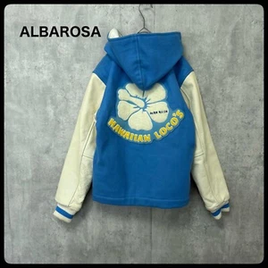 ALBA ROSA Genuine leather Stadium Jacket With Hood Free Size - Picture 1 of 10