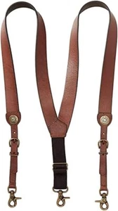 Nocona Western bretelle uomo Galluse guscio fucile marrone N8514202 - Foto 1 di 6