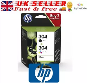 Original HP 304/304 schwarz und farbig Kombo Pack Tintenpatronen für ENVY 5030 - Bild 1 von 8