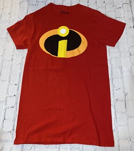 WALT DISNEY Movie Pixar THE INCREDIBLES  Men’s Size Small Red Crewneck Tee Shirt - Picture 1 of 7