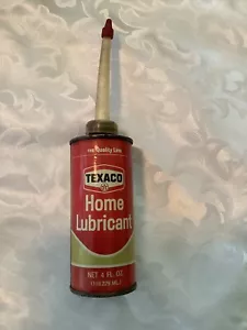 Vintage Texaco Home Lubricant Oil Metal Can Tin 4 oz - Picture 1 of 4