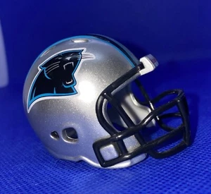 Carolina Panthers Riddell Pocket Pro NFL Football Helmet Silver Collectible 2010 - Picture 1 of 16