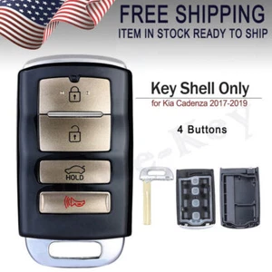 Smart Remote Key Shell for 2014 2015 2016 2017 Kia Cadenza Fob 4 Buttons + Blade - Picture 1 of 5