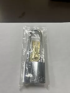 Abloy Sentry PL330/100B Brass Padlock w/ 2 Keys, Chrome Finish, Silver - Picture 1 of 3