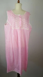 Durelle VTG Nightgown Womens Size 42 Babydoll Summer babygirl Bubblegum pink - Picture 1 of 9