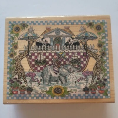 Estampilla de goma montada en el arca de Noé 1999 estampillas artísticas de Hampton L1683 Foto 1 de 2