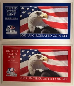 2003 US Mint Set 20 Coin Uncirculated Set Complete Philadelphia & Denver W/ OGP - Picture 1 of 3