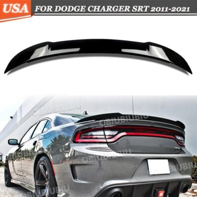 For Dodge Charger Trunk Spoiler Gloss Black 2011+ Duckbill Style SRT GT RT SXT Foto 1 de 4