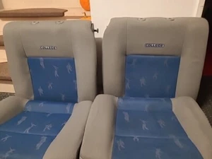 VW Lupo Seat Arosa Sitz Rückbank Lehne Sitze College grau Blau Ohne Kopfstützen - Bild 1 von 9