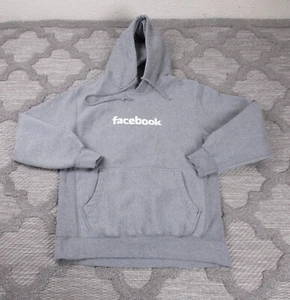 Facebook Hoodie Adult Extra Small Grey Employee Sweater Pro Weave Y2K - Picture 1 of 10