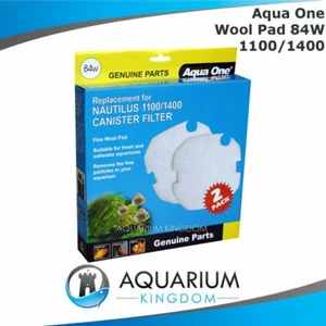 25084W Aqua One Wool Pad 84W 2pk - Nautilus Canister 1100 1400 Filter Media Pads - Picture 1 of 3
