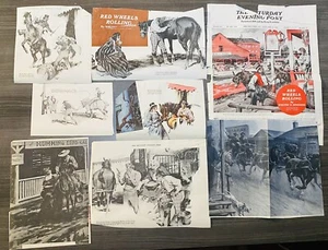 Matt Clark amerikanische Illustrationen aus der Saturday Evening Post 1940er Lot von 8 - Bild 1 von 3