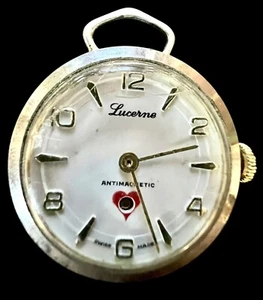 Vintage Lucerne "Schlagendes Herz" Schweizer Taschenuhr Antimagnetic FUNKTIONIERT - Bild 1 von 3