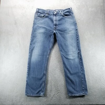 VTG Levis 505 Jeans Mens 38x30 Blue Regular Straight Y2K Dark Wash Denim - Image 1 of 4