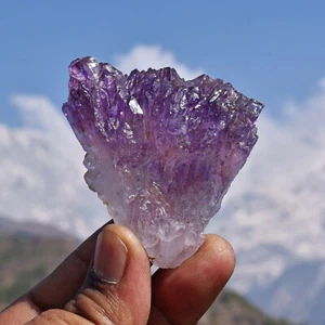HIMALAYA GLACIER NIRVANA ICE AMETHYST QUARTZ ELESTIAL CRYSTAL CLUSTER. SUPER 7 M - Picture 1 of 11