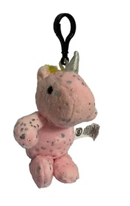 Unicorn Soft Plush Cuddly Toy Key Clip/Bag clip/Key ring vtd - Picture 1 of 3