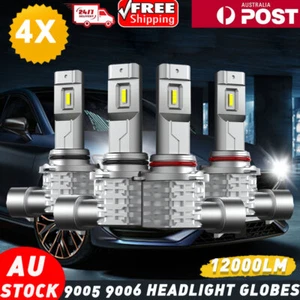 9005 HB3 + 9006 HB4 Hi/Lo LED Beam Headlight Kit Light 6500K White Bulbs Globes - Picture 1 of 10