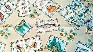 tela MOTIVOS DE PESCA Pato Creel Red Lanzamiento 17x34" Tapicería/Almohada Sin Orificios - Imagen 1 de 9