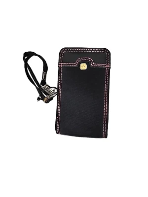 Wenger The RHEA Small Camera Case Black Pink Etching Belt Clip Wrist Strap - Image 1 of 4