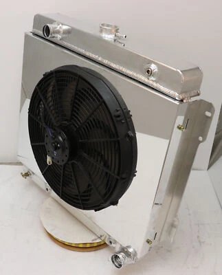 WR Champion 2 Row Radiator W/ 16" Fan and Shroud for 1979 Dodge RD200 V8 Engine - Image 1 of 4