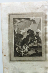 PAUL'S CONVERSION Dadley Gravure BIBLE BROWN 1814 - Picture 1 of 2
