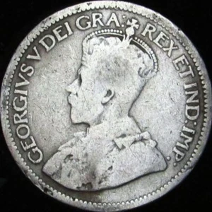 1912 Good+ Details Cleaned Canada Silver 10 Cents - KM# 23 - JG - Picture 1 of 2